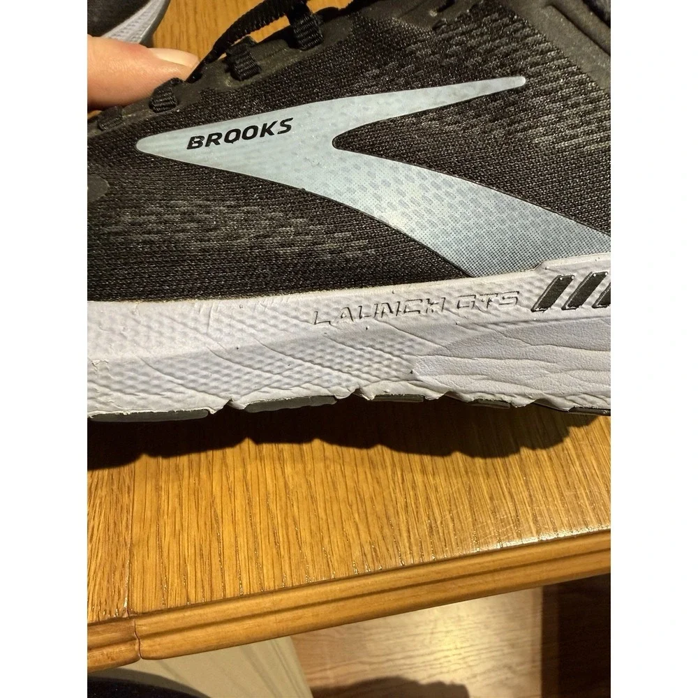 Brooks Launch GTS 11.5 Black Gray Running Walking Support Shoes Men